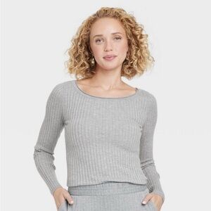 A New Day Grey Sweater Top